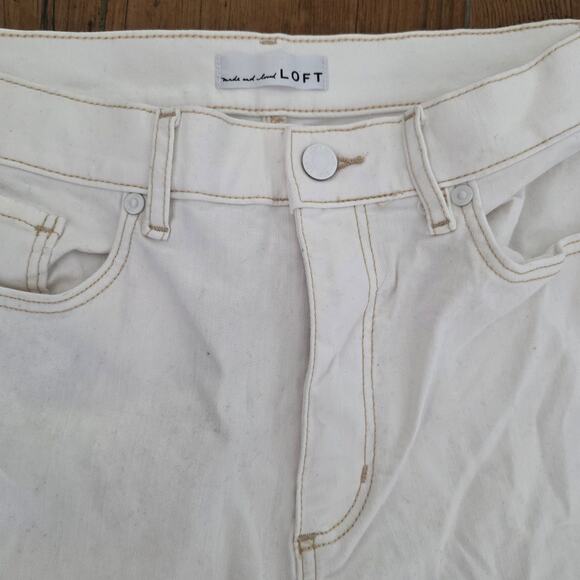 LOFT White Straight Leg Jeans for Women - Picture 5 of 7